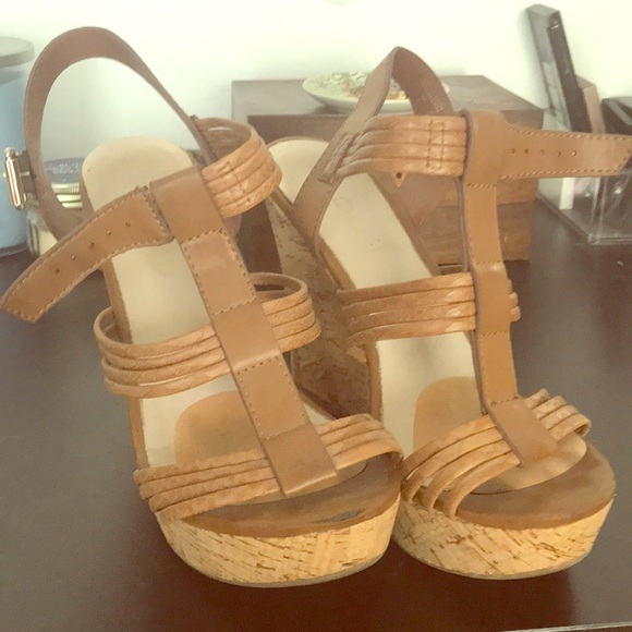 Aldo Shoes - Aldo Brown Stappy Wedges